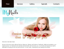 Tablet Screenshot of mynailspasalon.com